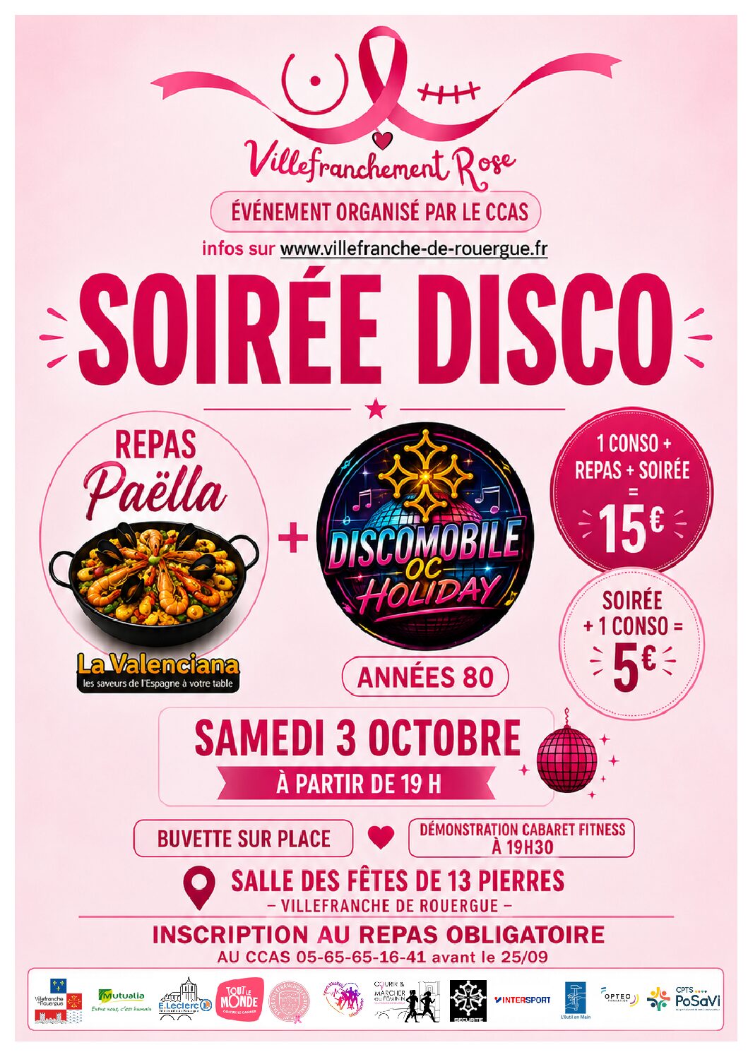 Soirée Paëlla & Disco - "Villefranchement Rose" le 03/10/2026